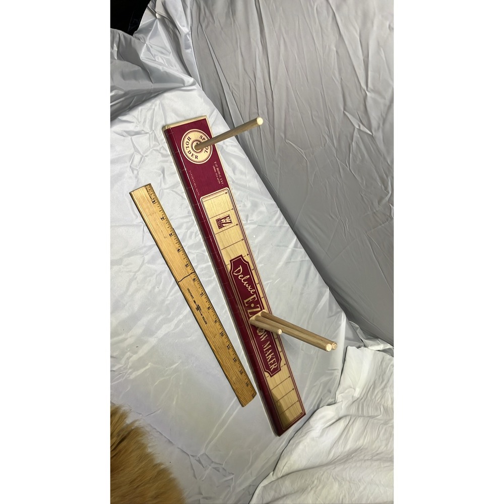 Deluxe EZ Bow Maker with Ribbon Spool Holder E-Z Craft Wooden Tool
